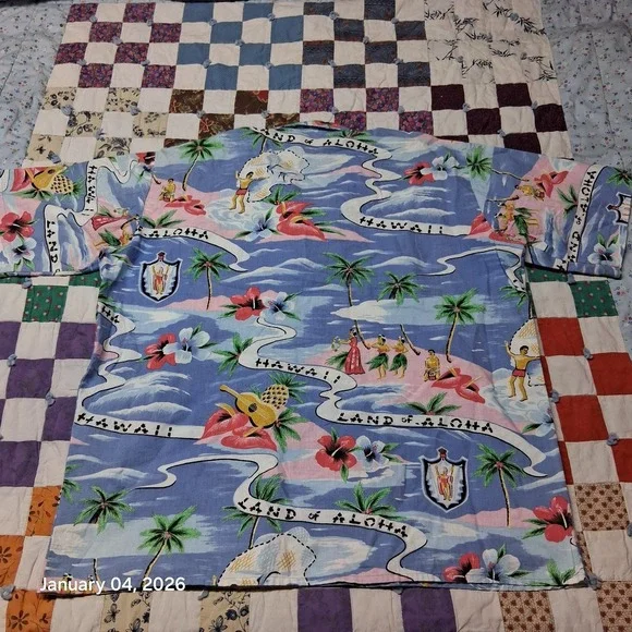 Vintage 90s Le Tigre Hawaiian Beach Surf Shirt Size Large Aloha Tropical - Picture 6 of 7